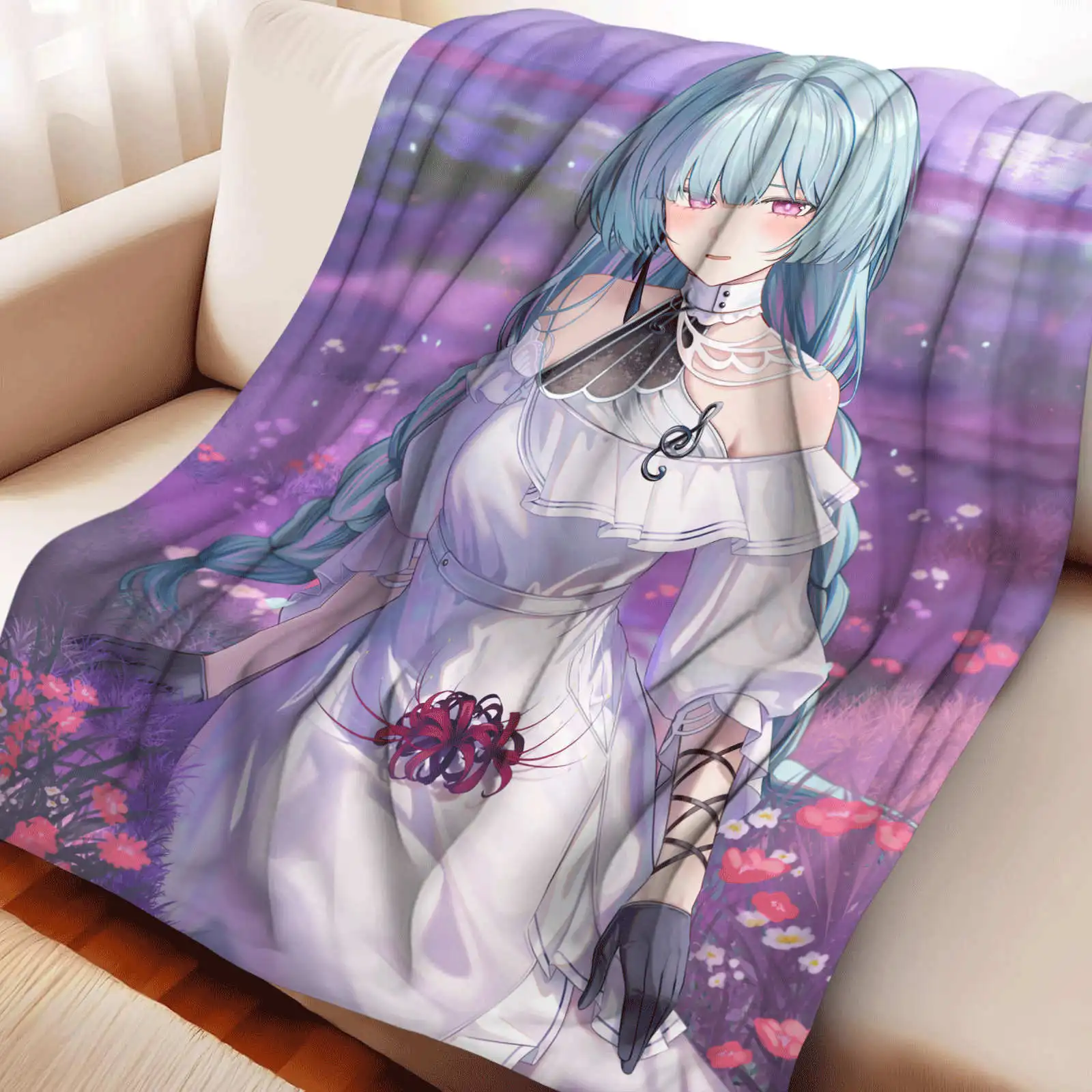 

Одеяло Wuthering Waves Rinascita Phoebe Zani, качественное теплое мягкое фланелевое одеяло, зимнее детское кресло, диван