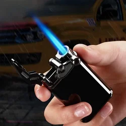 Rocker Straight Into Lighter Butane Gas Outdoor Windproof Turbine Portable Cigarette Accessories Men's Cigarette Lighter