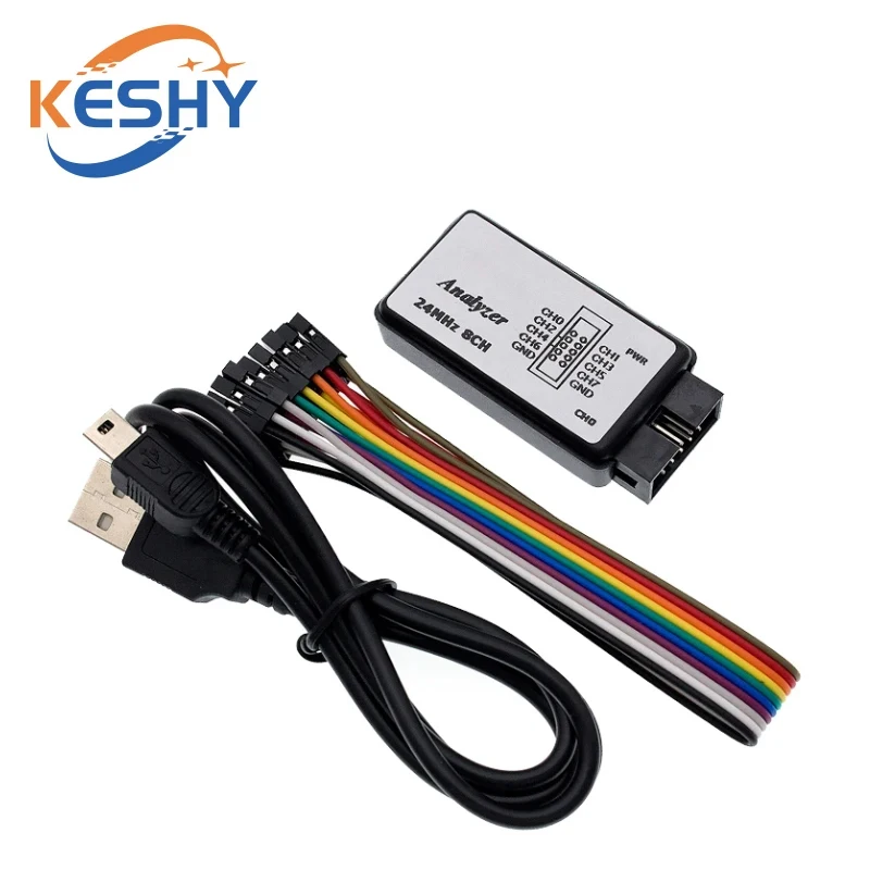 USB Logic Analyzer 24MHz 8 Channel 24M/seconds Logic Analyzer Debugger For ARM FPGA Logic Analyzer Logic 24M 8CH