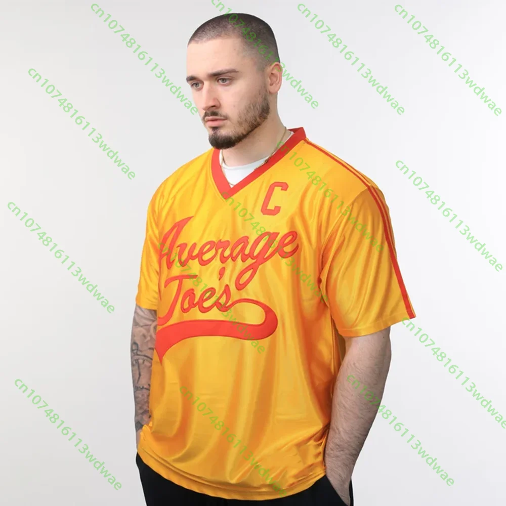 Dodgeball A True Underdog Story Movie Mens Fan Average Joe's Peter LaFleur 16 Graphic Print Baseball Jersey for Outdoor Athletic