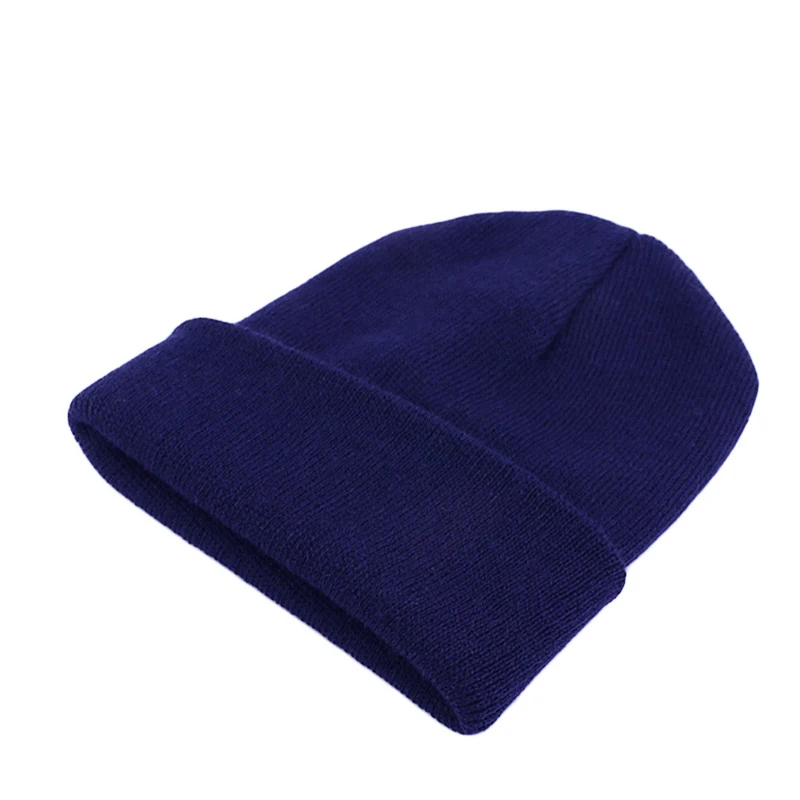 Neue Unisex Einfarbige Strickmütze Herbst Winter Hip-Hop-Beanie für Männer und Frauen SkullCap Mützen Outdoor Winddichte Männermütze Gorro Skimütze – Detail 12