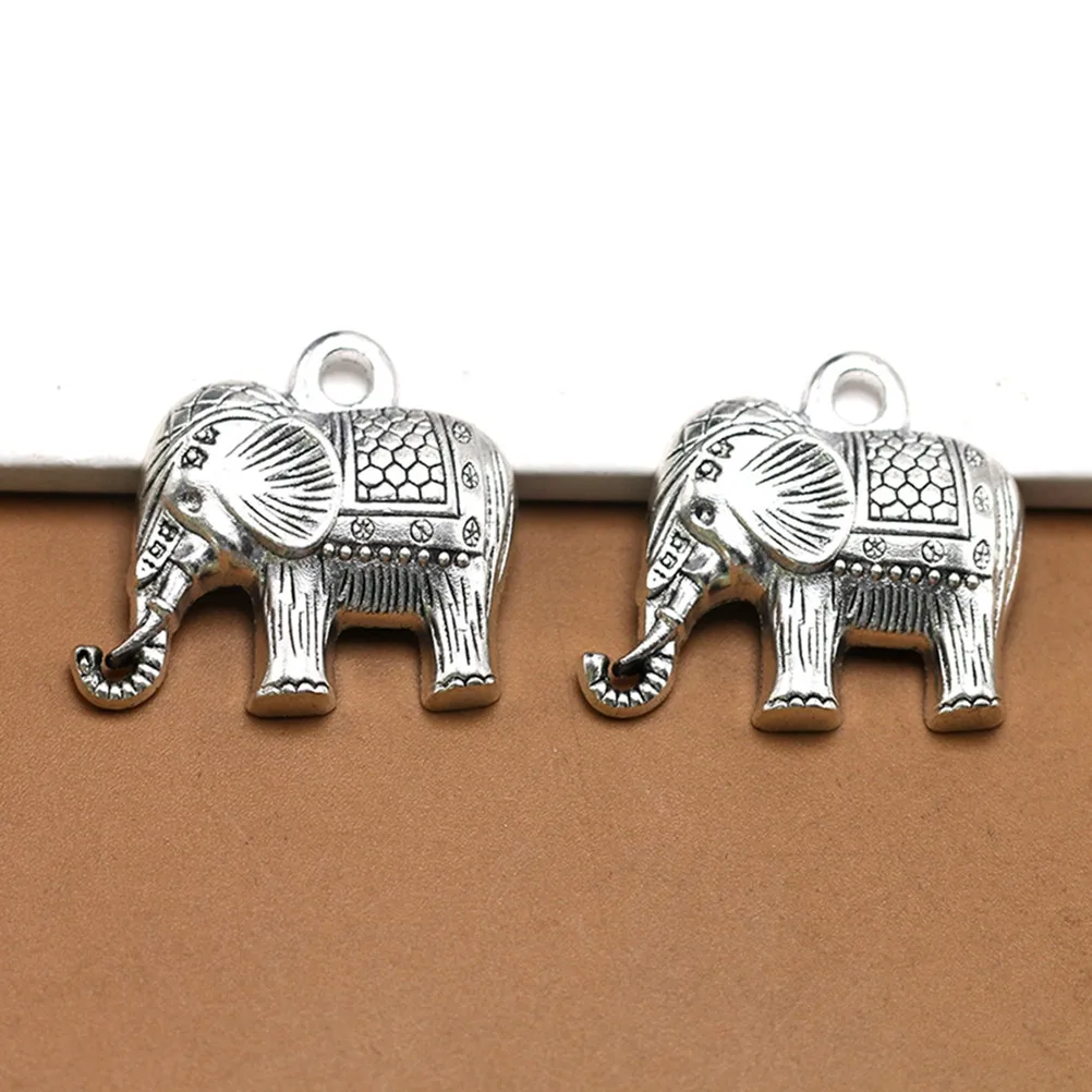 

20Pcs Elephant Charm Pendants Alloy for DIY Necklace Bracelet Jewelry Making Accessories Alloy Pendant Charm DIY Pendant Charms