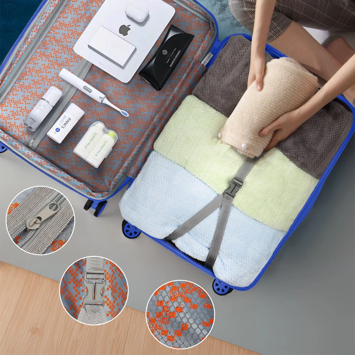 Luggage Set 3 Piece Expandable Suitcase ABS Lightweight Hardside Travel Suitcase Set 20