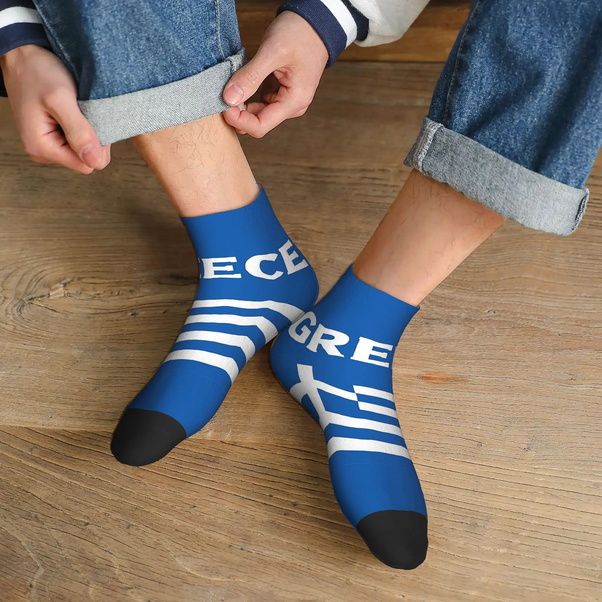 

All Seasons Greece Greek Flag Socks Harajuku High Quality Crew Socks Casual Stockings for Men Women Gifts
