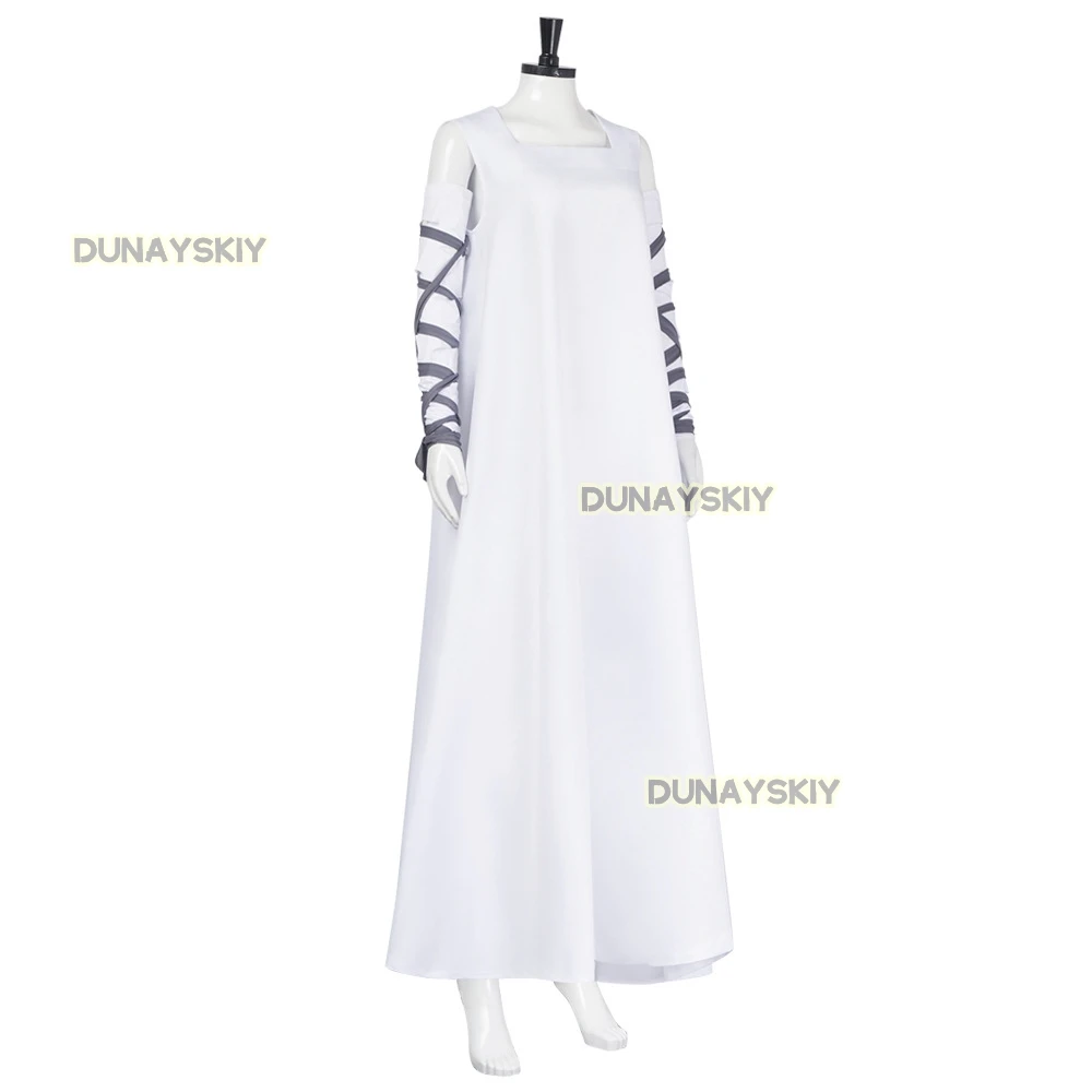 Elizabethhh Anime Cosplay Straps Costume White Dress Bride Cosplay Role-playing Dress Halloween Outfit