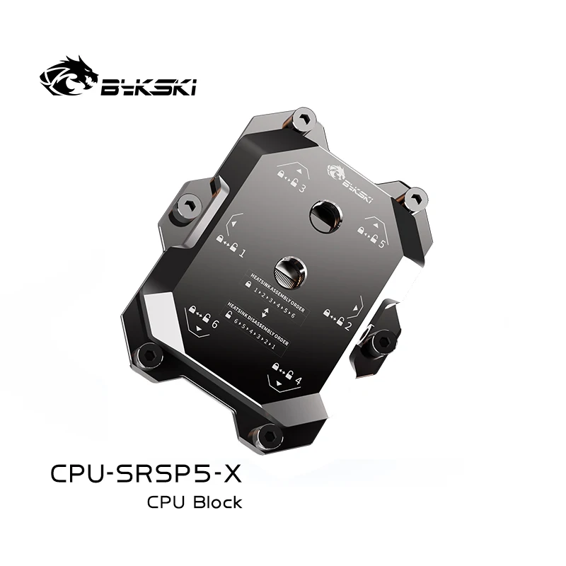 Imagem -03 - Bykski Cpu Water Block Use para Amd Sp5 Soquete Retângulo Cpu Radiador de Metal de Cobre Liquid Cooling Systemcpu-srsp5-x