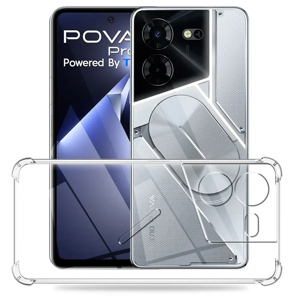 For Tecno Pova 5 Pro Case Shockproof Clear Soft Silicone Phone Case For Tecno Pova 4 4 Pro Coque For Tecno Pova 5 Pova2 3 Funda