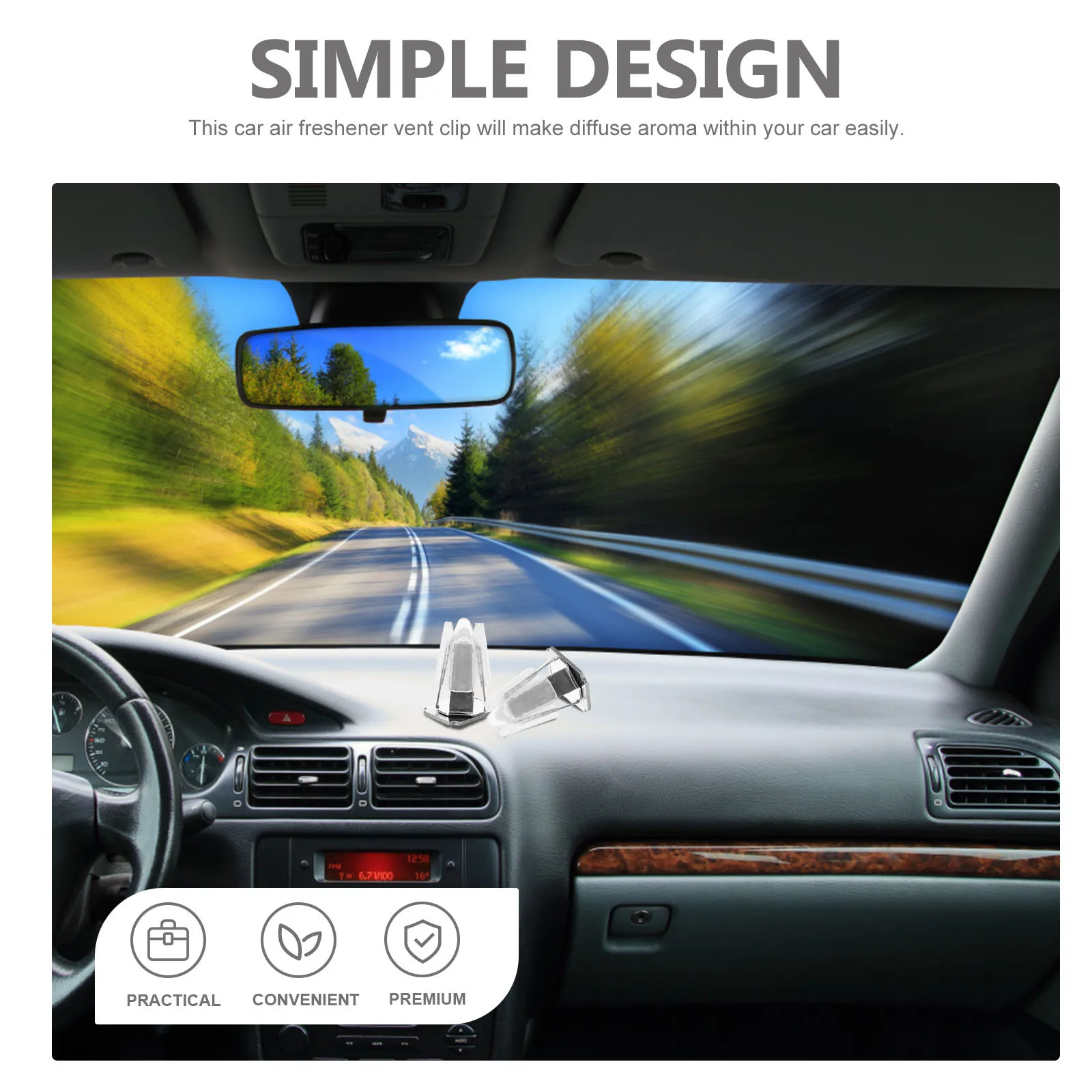 

20Pcs Car Air Freshener Vent Clip Diffuser Holder for Vehicle Air Conditioning Outlet Strong Hold No Slip Minimalist Style Easy