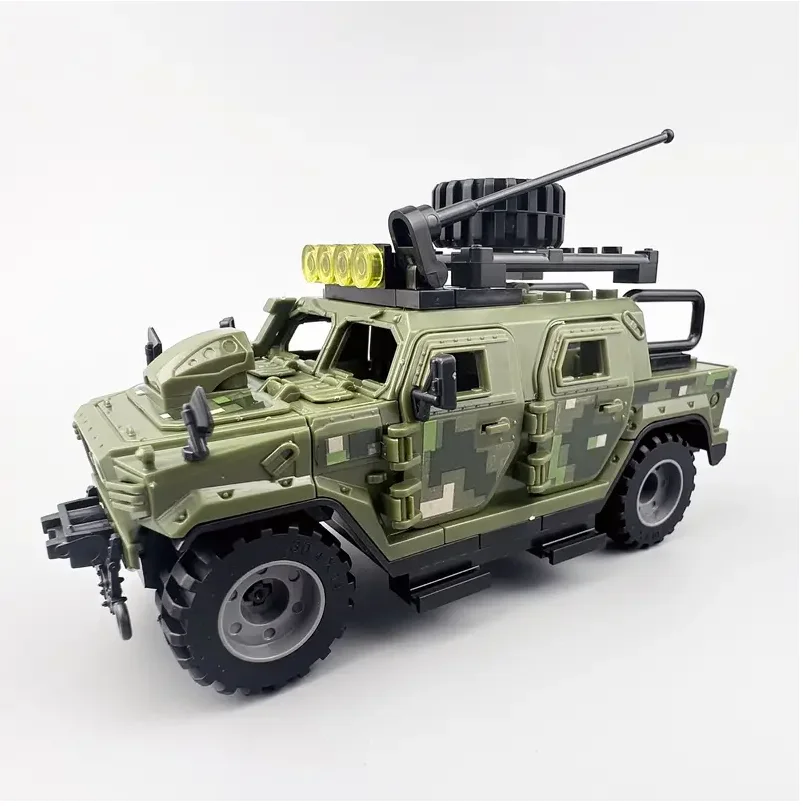 مجموعة مكعبات البناء العسكرية جنود الجيش القوات الخاصة مركبة مدرعة DIY نموذج لعبة قتالية تكتيكية هدية للأطفال والكبار #2