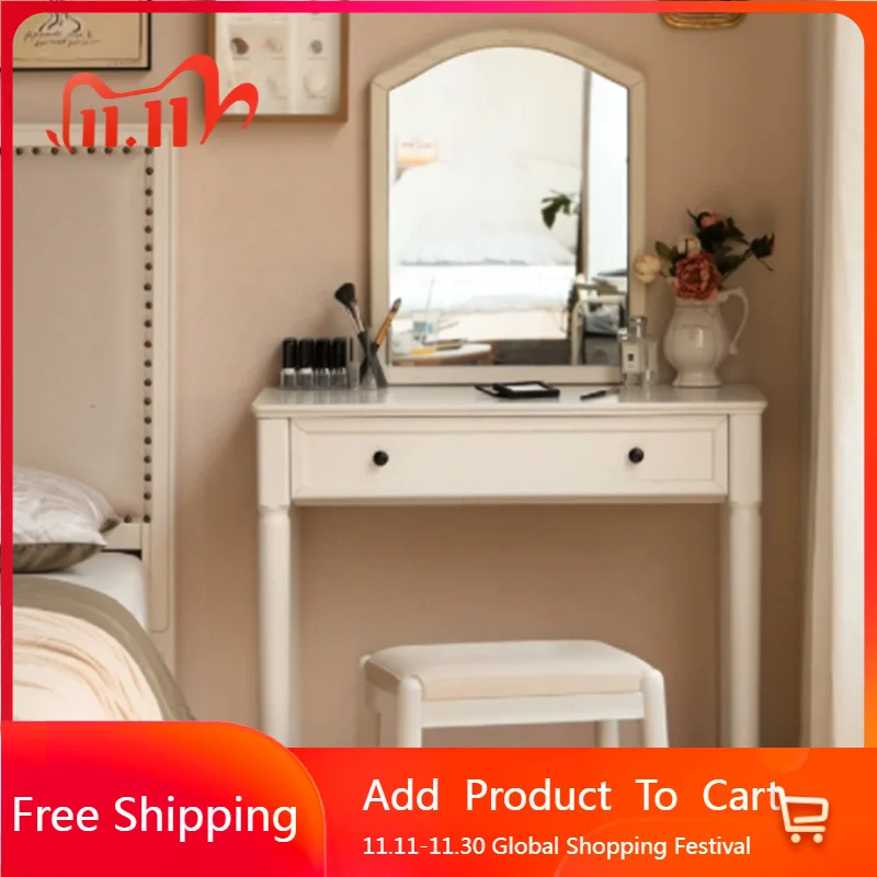 

Vintage Coffee Vanity Table Closets Jewelry Organizer Bedroom Dressing Table Makeup Drawers Mirror Penteadeira Home Furniture