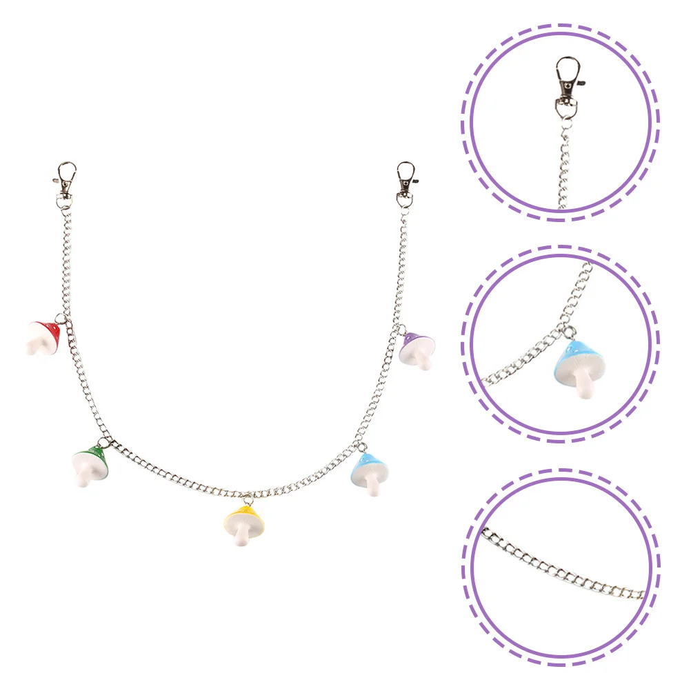 أزياء السراويل سلسلة الفطر قلادة طويلة شيك نمط الجينز السراويل سلاسل حزب بار نادي المحفظة حزام جيب سلسلة