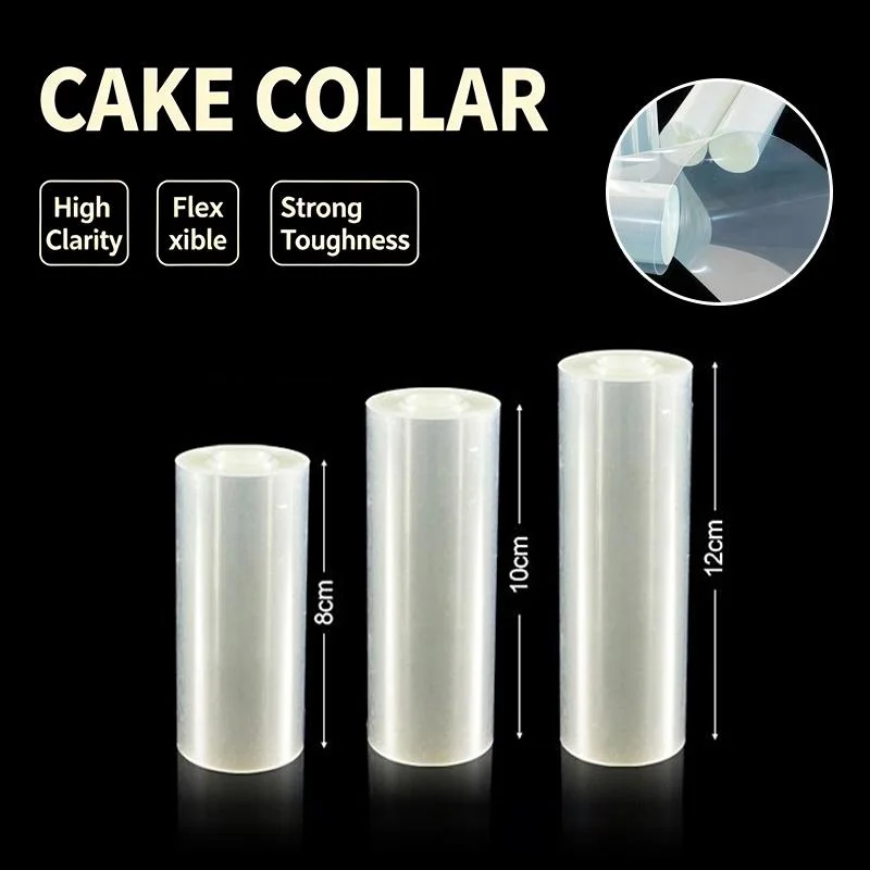 5m 10m/1 Rolls Thickened Cake Edge Transparent Cake Collar Mousse Chocolate Cake Slices 8CM 10CM 12CM Cake Tools〔CC11〕