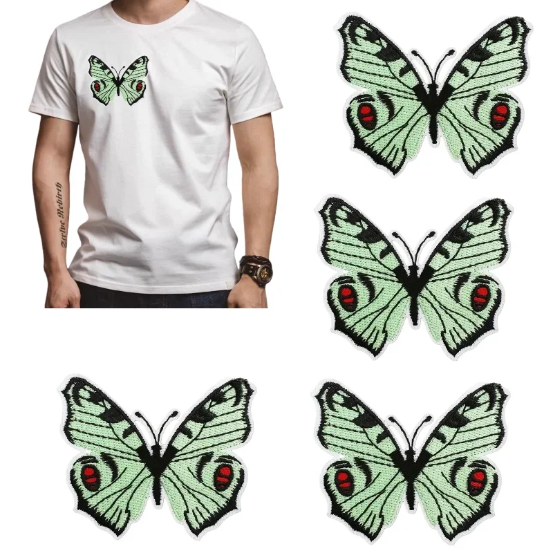 Pink Butterfly Embroidery Cloth Sticker Cartoon Clothes Decoration Colorful Butterfly Computer Embroidery Chapter Boy