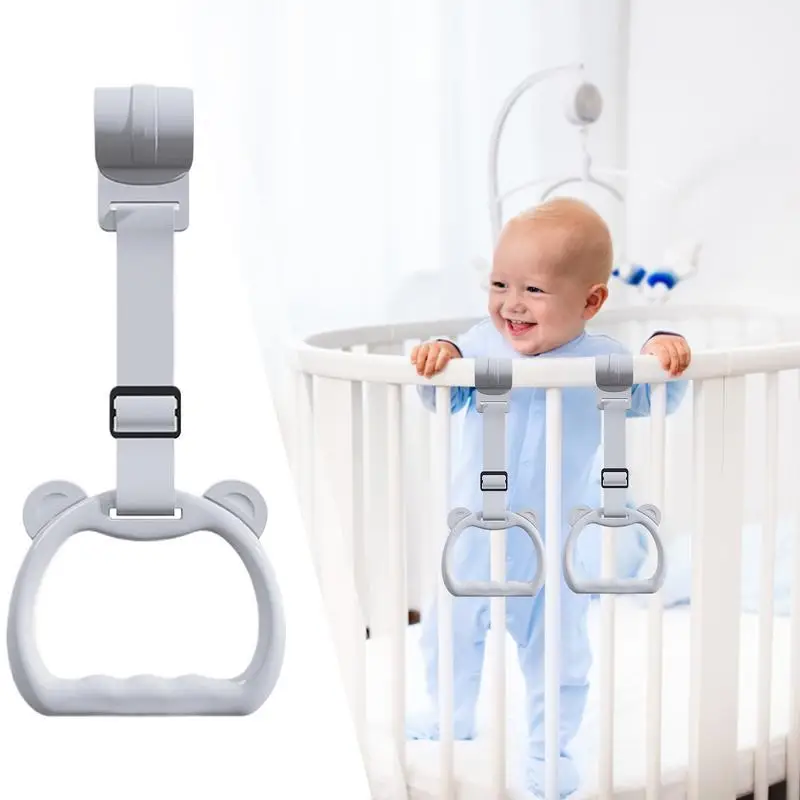 

Baby Walking Exercises Assistant Cot Hanging Rings Baby Bed Stand Pull Up Rings for Playpen Play Gym Walking Exercise Boys girls