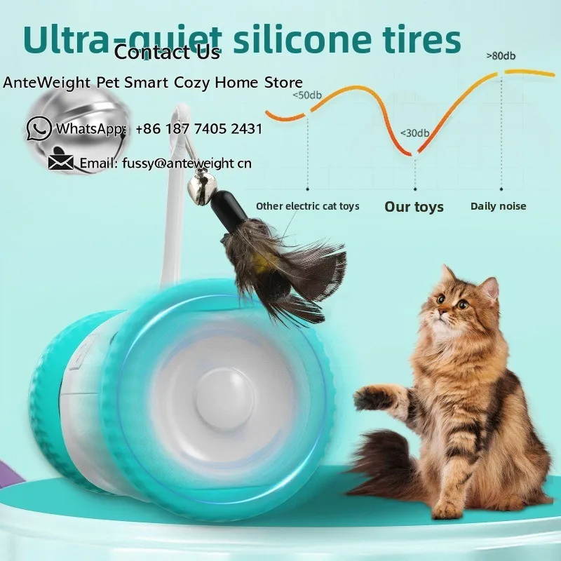 

Smart Electric Self-Play Cat Toy, Automatic Rolling Car for Kitty Entertainment | Interactive Puzzle for Indoor Cats & Kittens