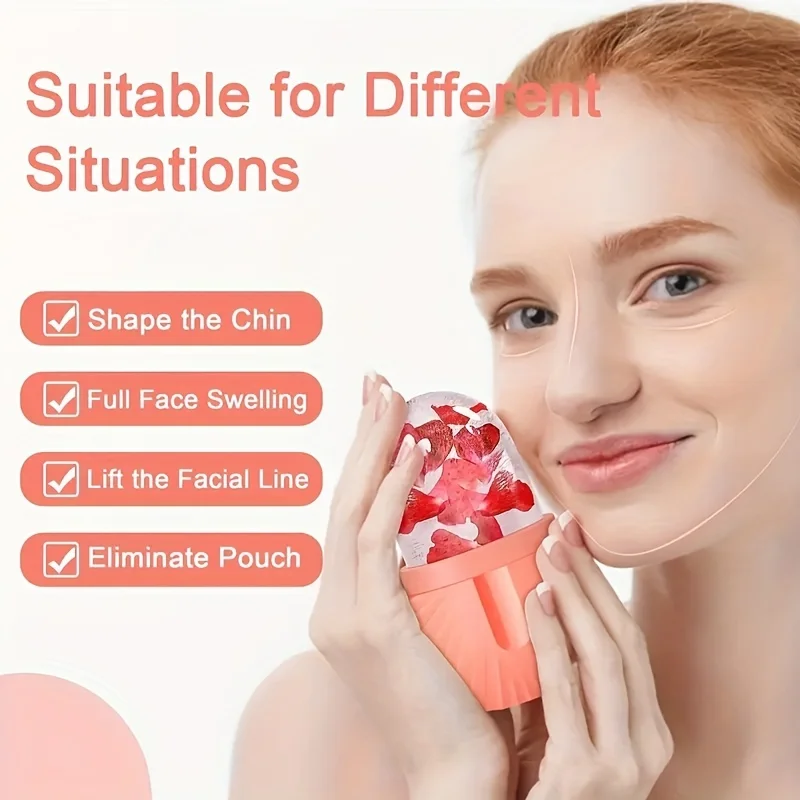 1Pc Ice Facial Roller Skin Care Beauty Lifting Contouring Tools Ice Cube Trays Ice Globe Balls Face Massager Skin Care Tool