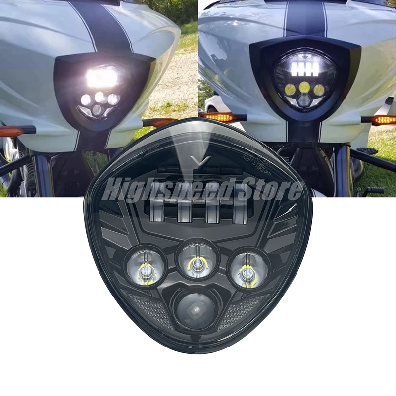 

Motorcycle LED Front headlight 60W Super bright and waterproof lamp Accessories For Victory Cross Country Kingpin Vegas Victoria