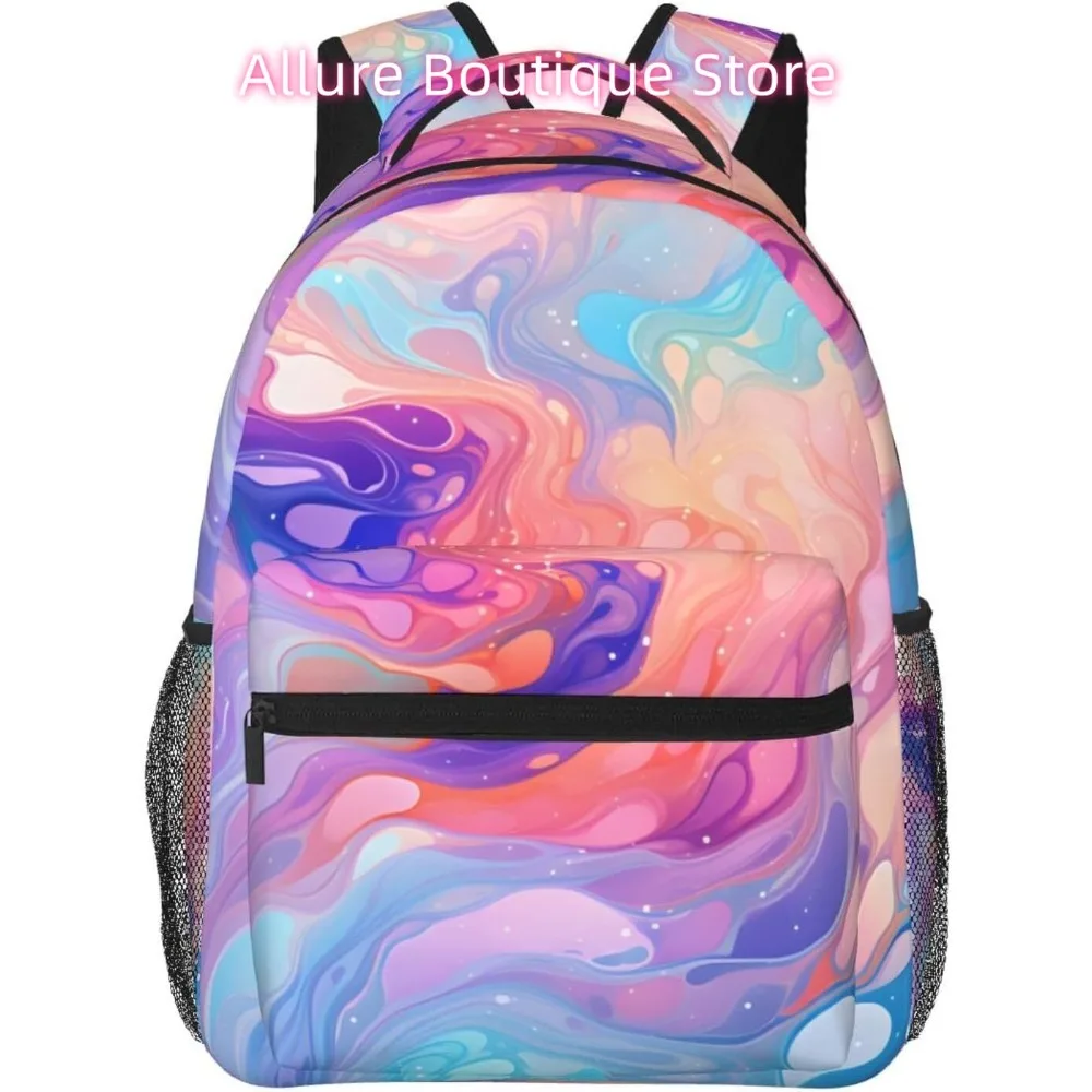 

laptop bag back to school Colorful Texture Pattern Lightweight Laptop Backpack Lightweight Multipurpose Travel Casual Daypack Un