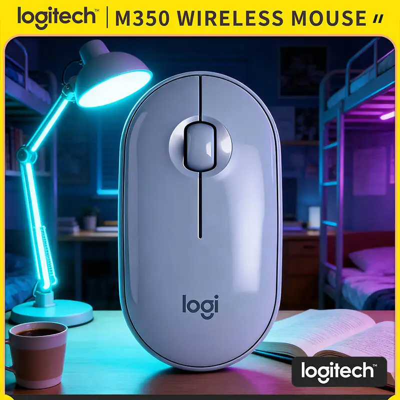 

Бесшумная эргономичная мышь Logitech M350 — гладкий органический дизайн, бесшумное прокрутывание, USB-накопитель, 1000 DPI, идеально подходит для дома, учебы и офиса