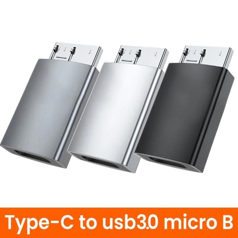 Aluminum USB C to Micro B Adapter Fast 400Mbs Data Transfer Solid & Secure Connection for Desktop/Laptop/Tablet image 2