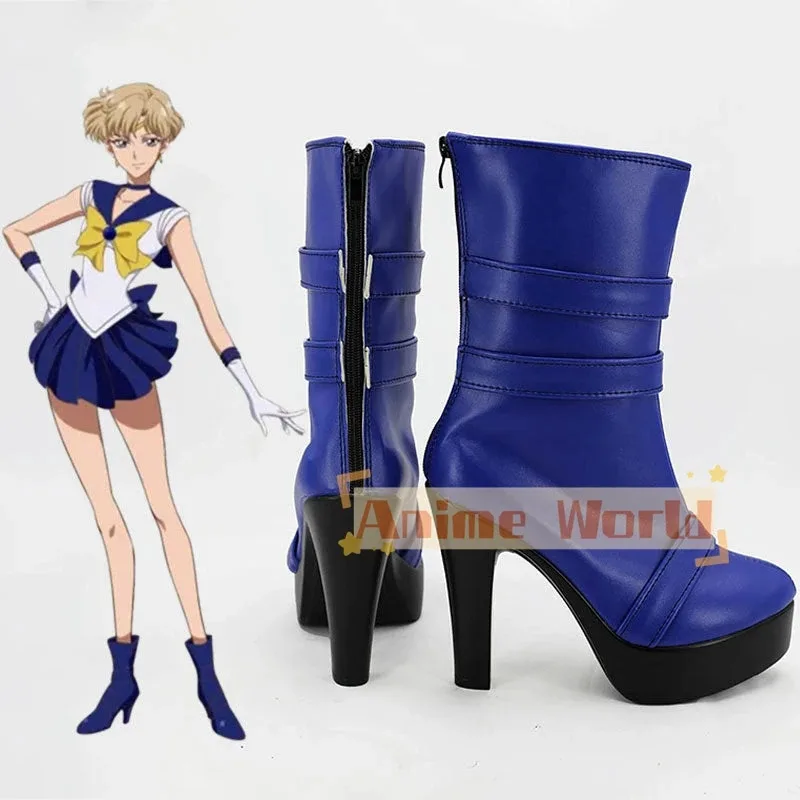 2025 11 Sailor Urano Haruka Tenou Cosplay zapatos Halloween carnaval botas hechas a medida