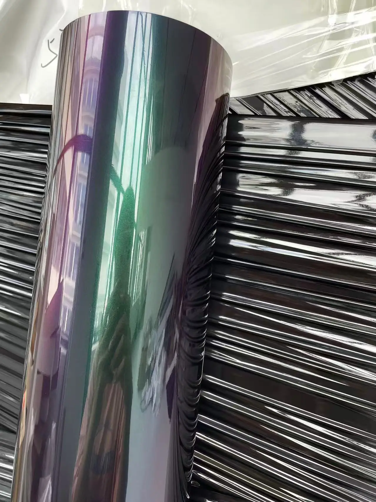 Harga Grosir Vinyl Bungkus Mobil Hijau Gunung Bunglon Super, Saluran Udara, Stiker Mobil, Vinyl Bungkus Perekat Warna Bunglon untuk Mobil