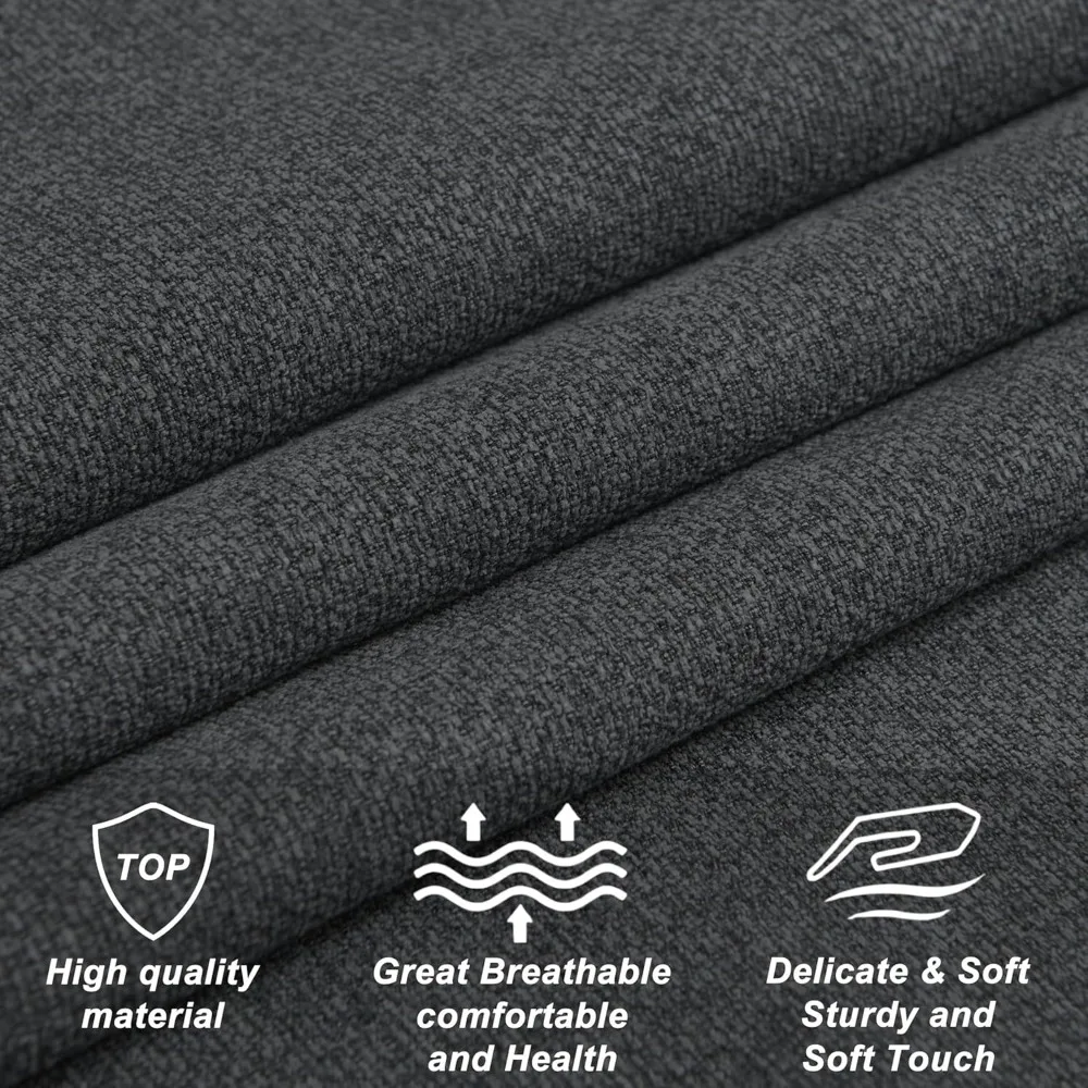 لوح رأسي منجد من الكتان بحجم كوين/كامل الحجم - إطار جداري وسرير قابل للتركيب، بطانة إسفنجية عالية الكثافة، راحة فاخرة، حديثة #4