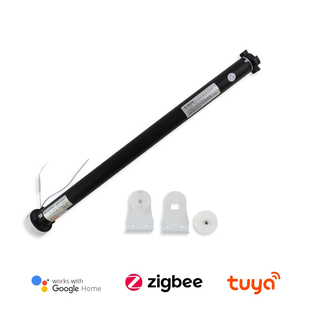 

Rechargeable Tuya Zigbee Roller Blinds Motor for 38mm Tube, Motorized Roller Shades Automatic Blinds Curtain Opener APP Control