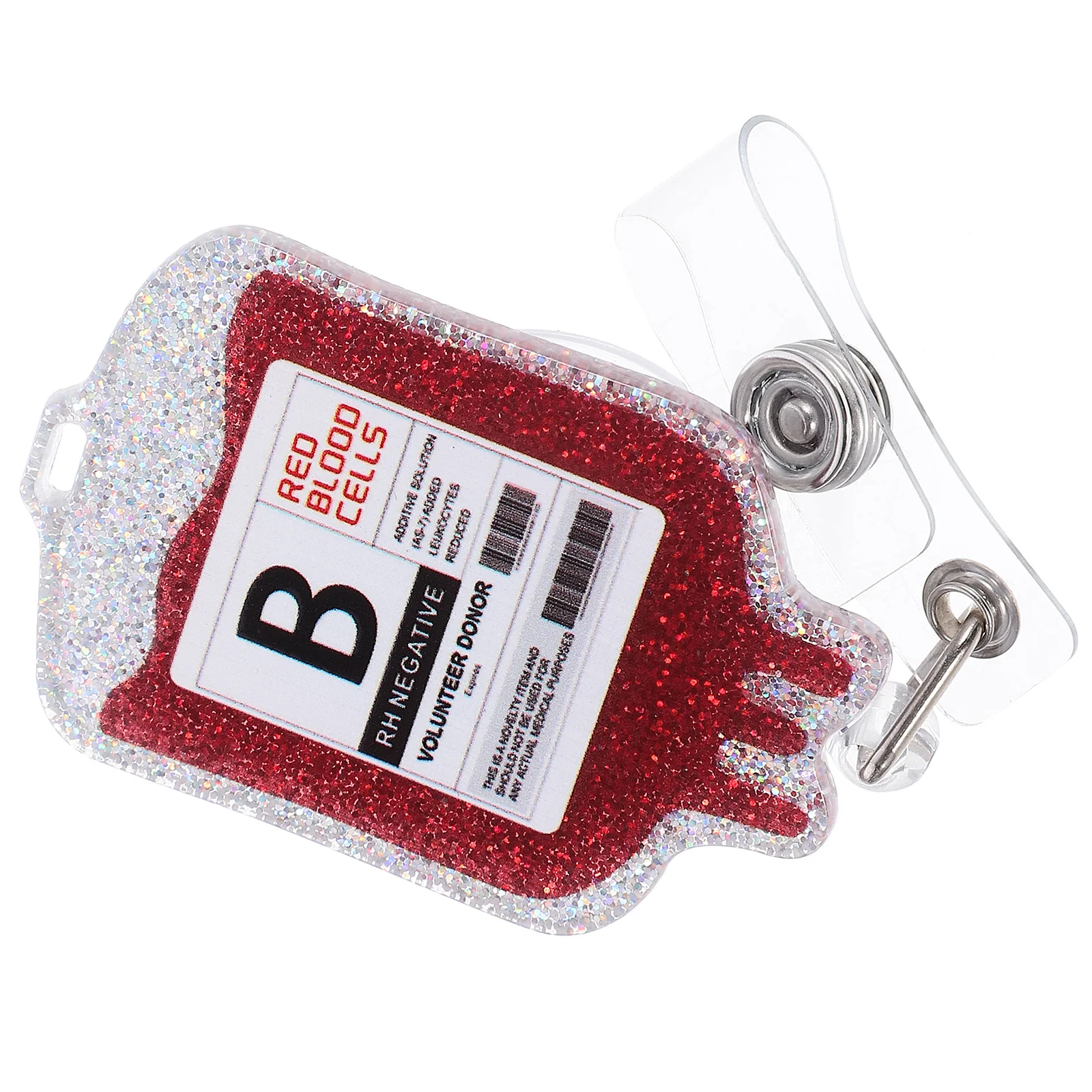 

1pc Retractable Badge Holder Acrylic Name Tag Clip For Nurse Doctor Employee Id Card Reel Portable Badge Clip Accessory