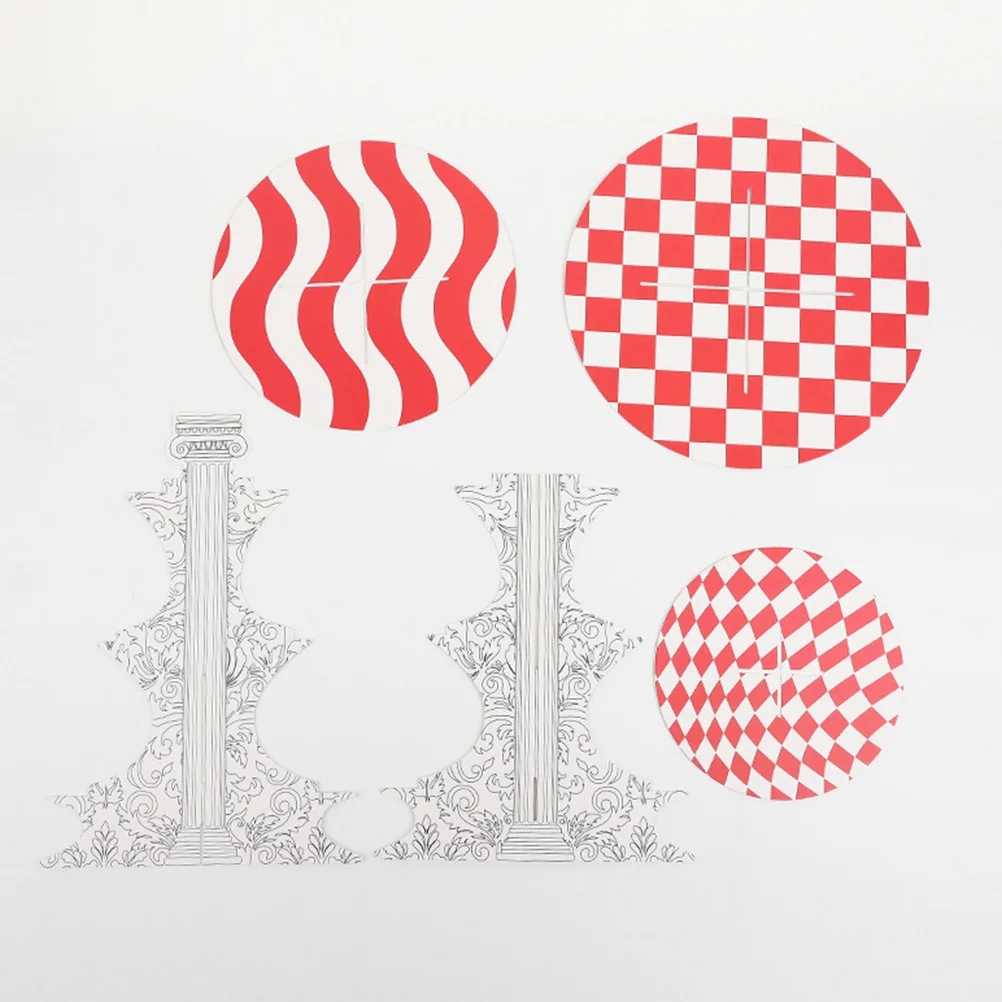 1Set Paper Cupcake Stand Multi-Tier Cake Holder Display Riser for Birthday Party Dessert Table Centerpiece Decoration