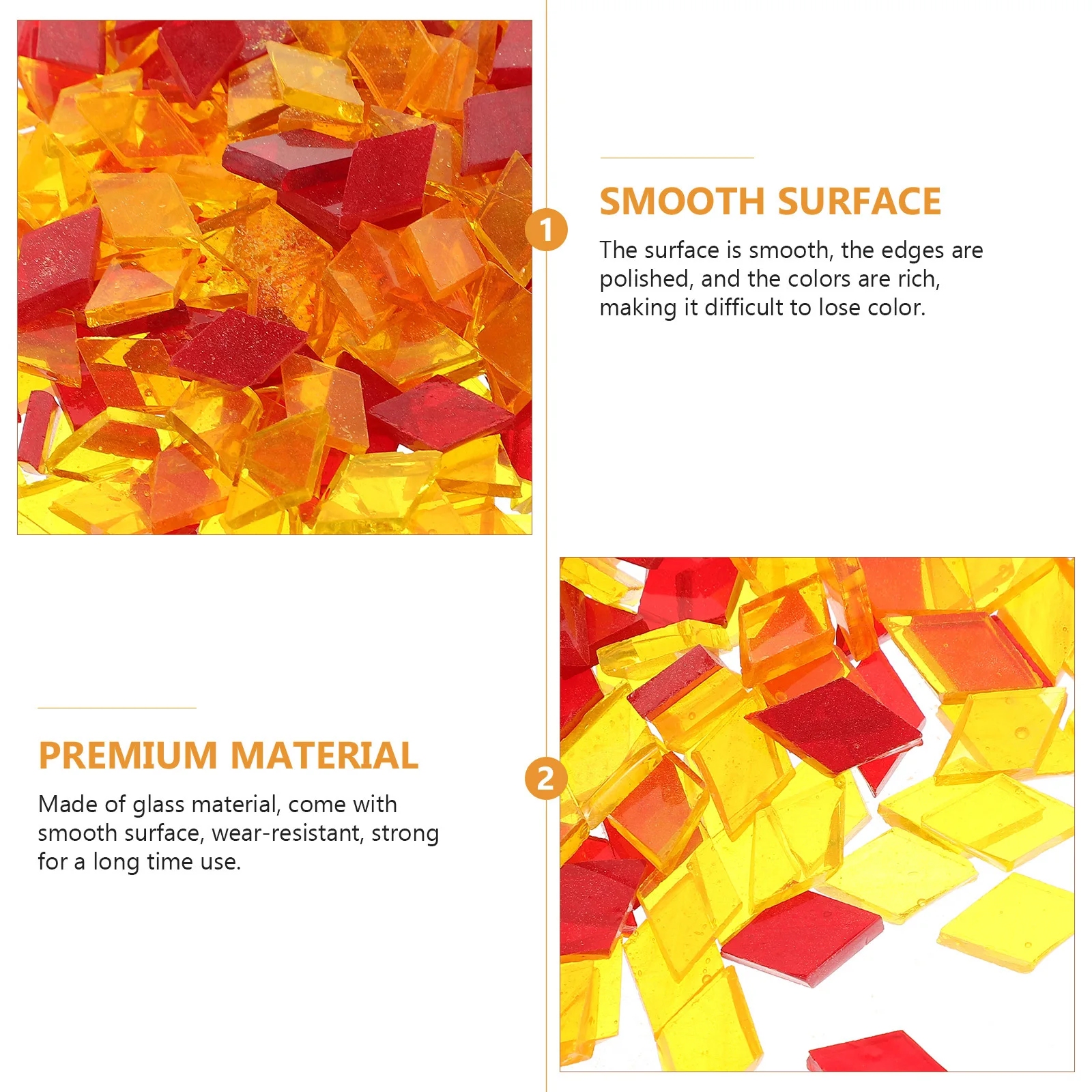 

1 Bag Rhombus Glass Decoration Tiles Wear-Resistant Lightweight Craft Mosaic for DIY Picture Frames Table Lamps Flowerpots