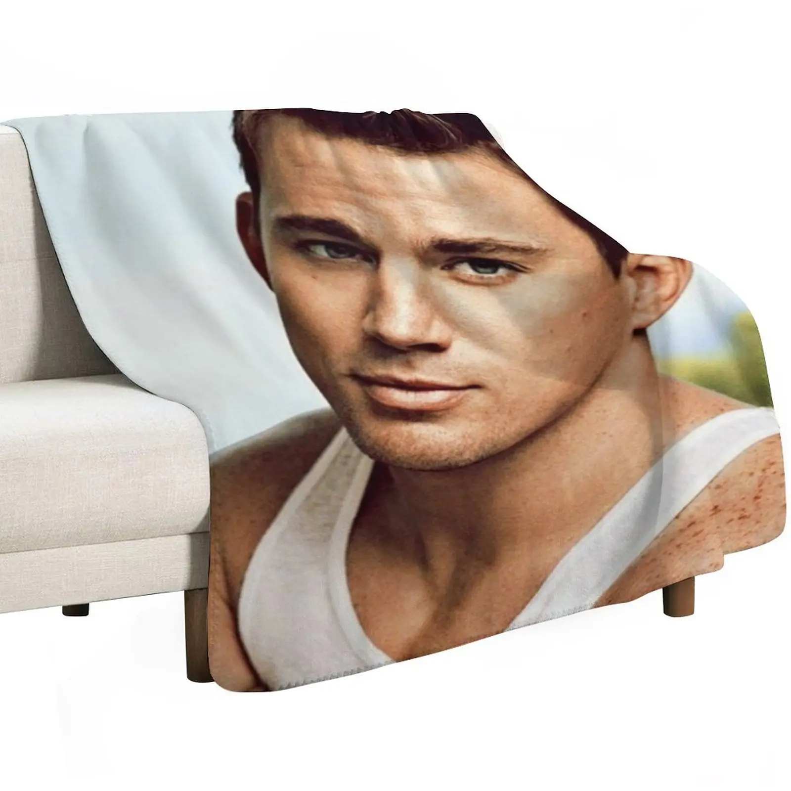 channing tatum Throw Blanket Beach Single Custom christmas gifts for winter Plush Blankets