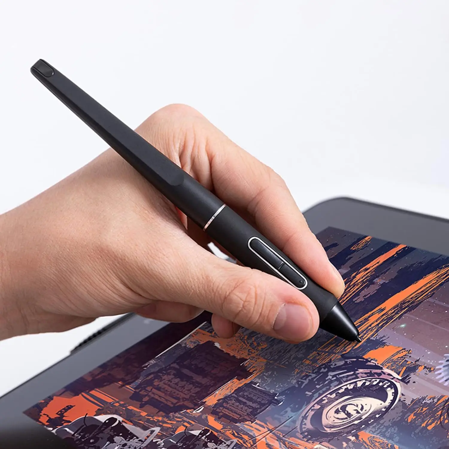 PW517 Stylus Pen Digital 8192 Pressure with 10 Nibs for Huion Drawing Monitor Battery-Free