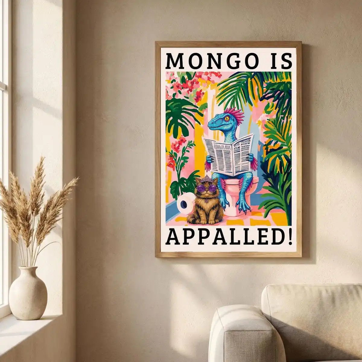 Whimsical Sci Fi Fantasy Wall Art Canvas Poster - Unframed Vertical Poster for Living Room Decor Bookish Gifts, Book Lover Gifts