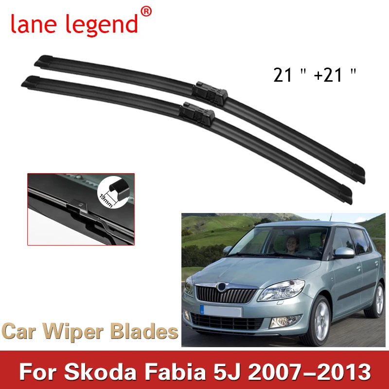 

Windshield Windscreen Wiper Blades Set For Skoda Fabia 5J Hatchback LHD Front 2007 2008 2009 2010 2011 2012 2013