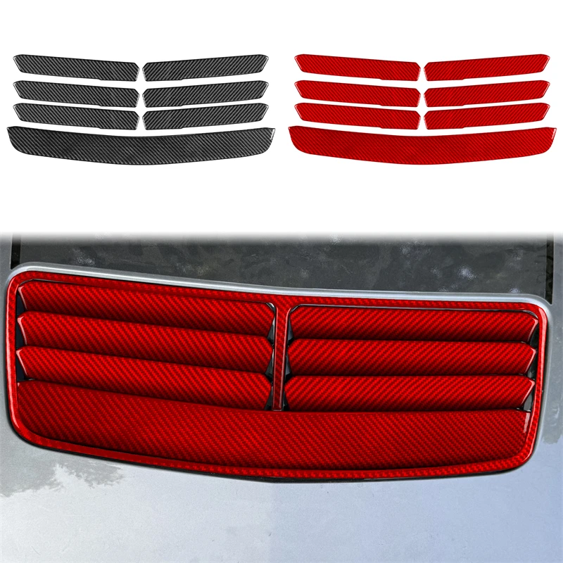 

Для Ford Mustang GT 2024 2025 из настоящего углеродного волокна, задняя дверь багажника, вентиляционная панель, автомобильные аксессуары, внешние декоративные наклейки