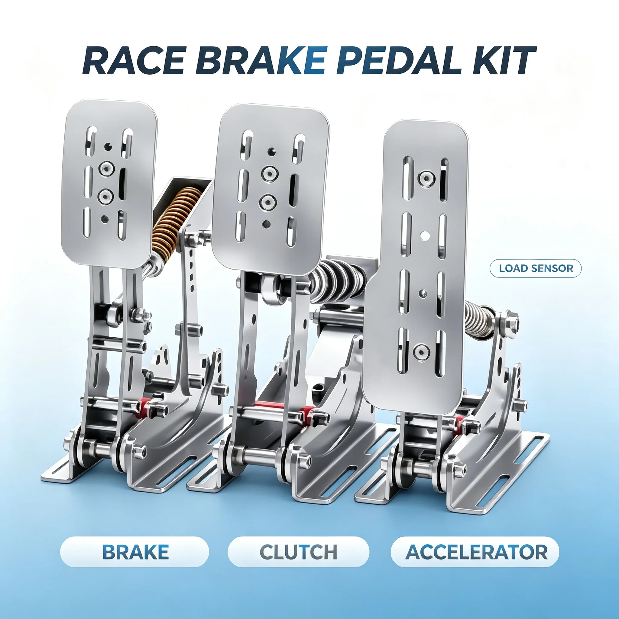 Car Racing Brake Pedal Assembly Clutch Box Accelerator Bike Pedals Pedal Racing Load Cell
