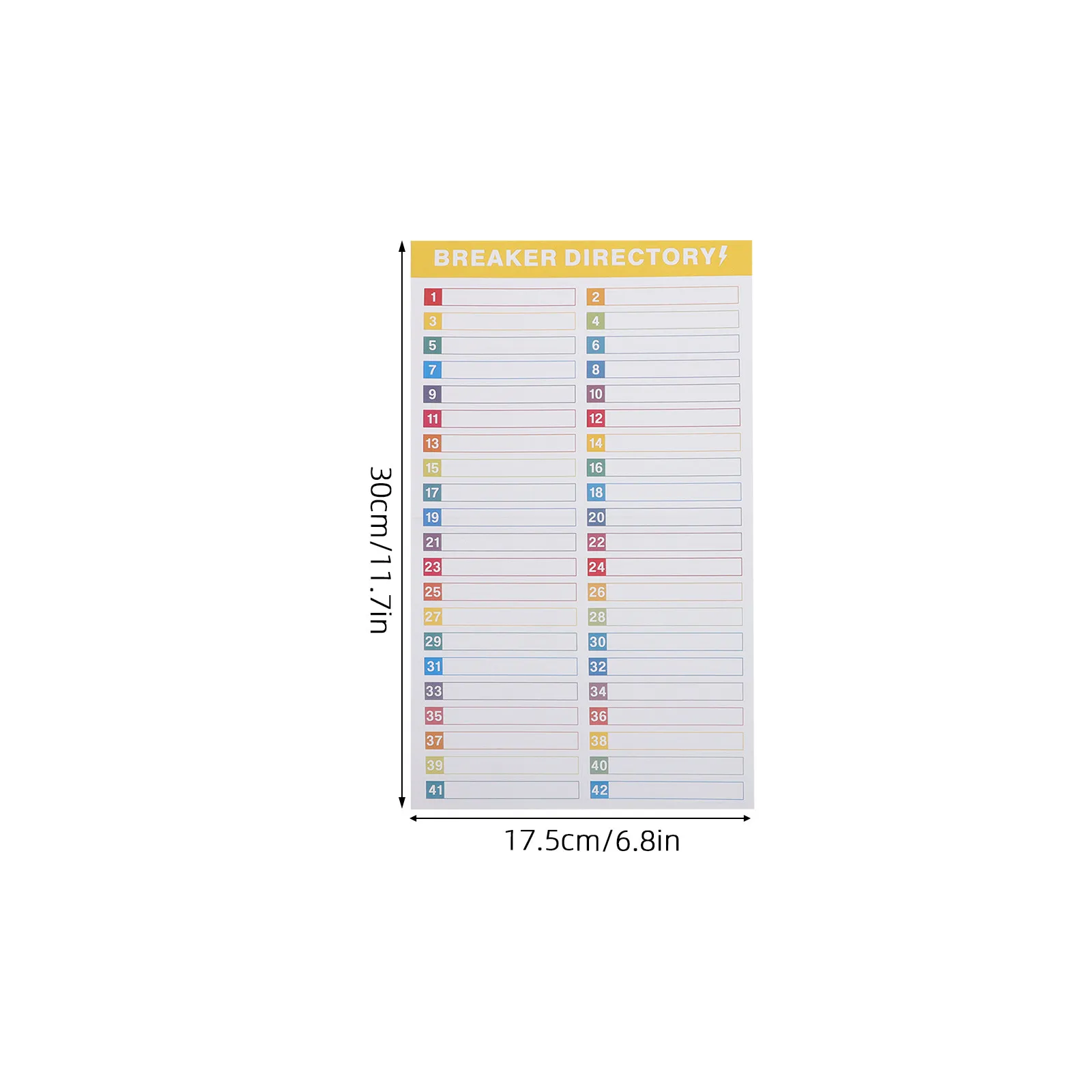 10 Sheet Electrical Panel Label Stickers Numbered Breaker Box Labels Adhesive Reusable Load Center Stickers for Home Office