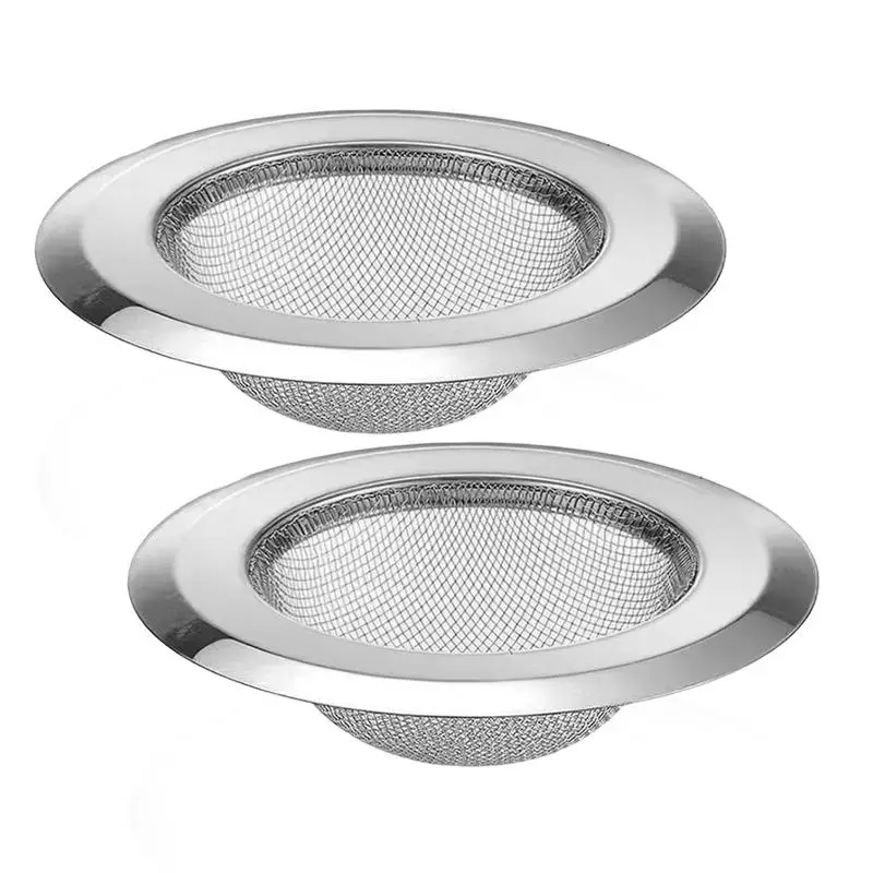 Kitchen Sink Drain Strainer Sink Strainers Large Wide Rim 2x Mesh Basket Food Catcher Heavy Duty Drain Filter for Kitchen Sink