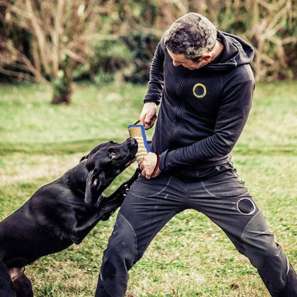 

Dog Bite Pillow High Grade Jute Chew Interactive Molar Cleaning Training Tug Pillow Plaything Dog Training Bite Toy