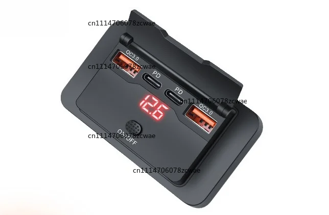 RV Bus 4 Port Charger Socket 5V3A Flip Cover Voltage Display with Switch No Drilling Installation