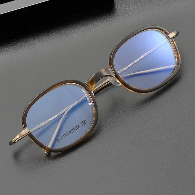 

Limited edition Vintage eyeglass frame Acetate titanium Ultralight GMS009 classical round eyewear women men unisex original