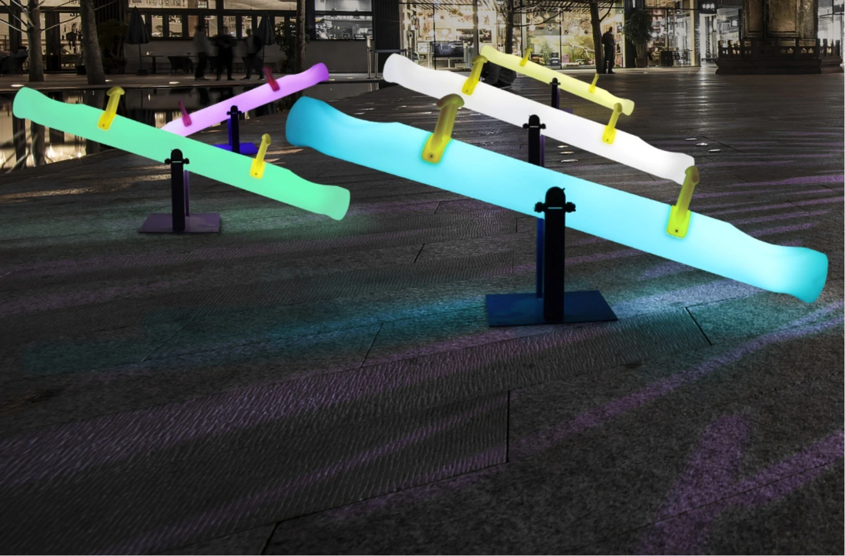 Solar energy 2.7 meters seesaw high load-bearing large playground children's entertainment equipment