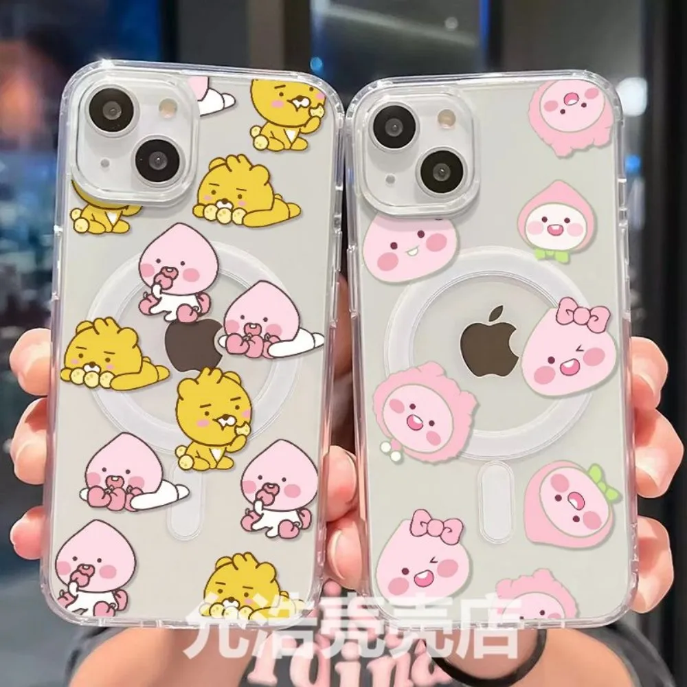 NEW Magnetic Phone Case for Samsung Galaxy S26 S25 S24 S23 S22 S21 S20 FE Edge Plus Ultra 5G TPU Cover Cartoon Kakaofriends