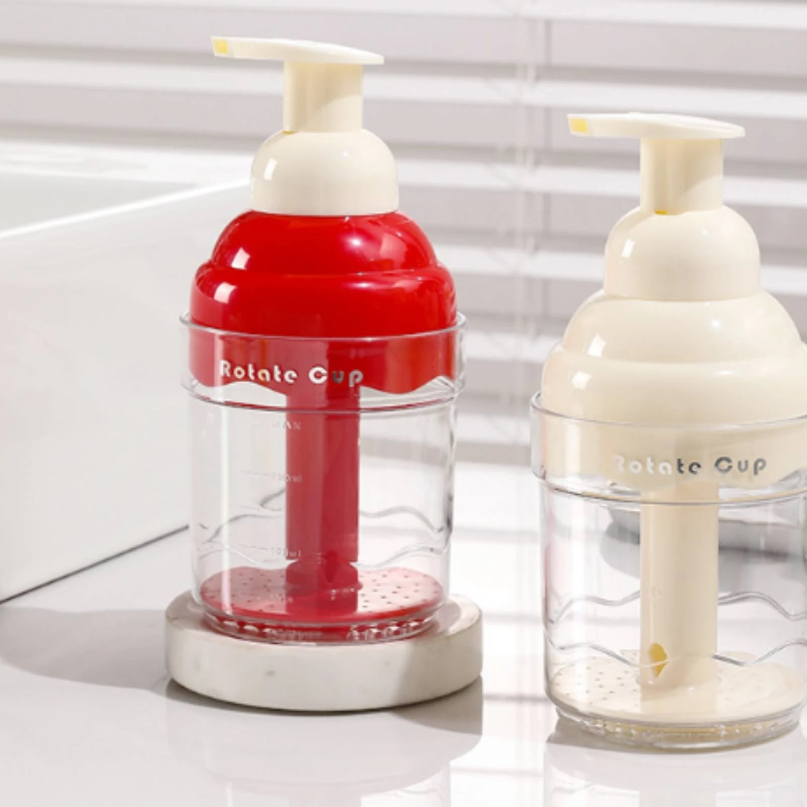 

Pump Foaming Bottle Hand-Pressed Foaming Bottle Bathroom Container Reusable Transparent