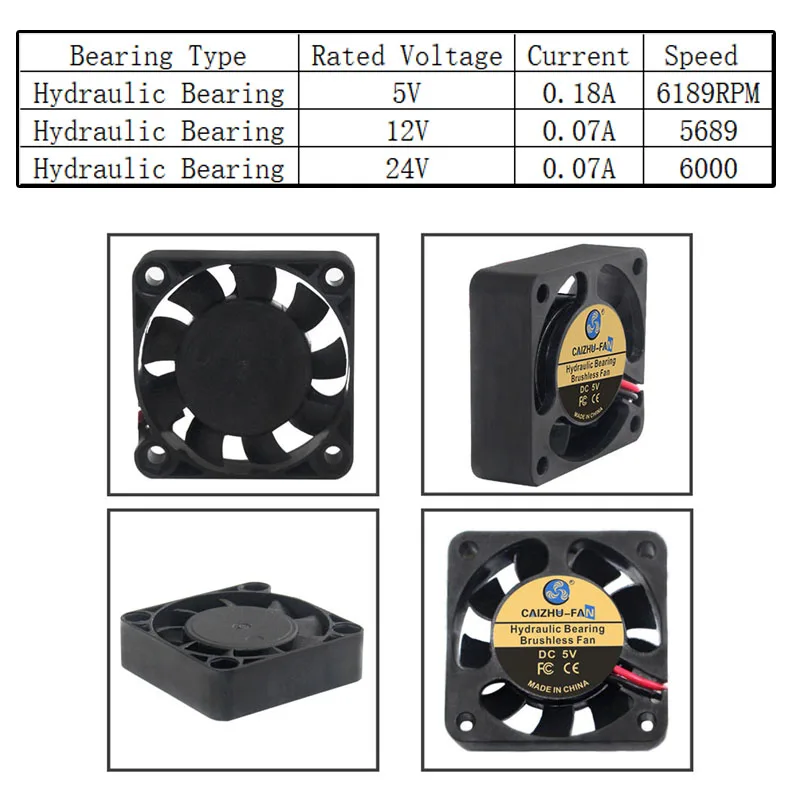 พัดลมระบายความร้อน (แบบลูกปืนหรือแบบไฮดรอลิก) 4010 ขนาด 5V 12V 24V 4 ซม. 40 มม. 40x40x10 มม. ขนาดเล็ก สำหรับระบายความร้อนอุตสาหกรรม เครื่องพิมพ์ 3 มิติ