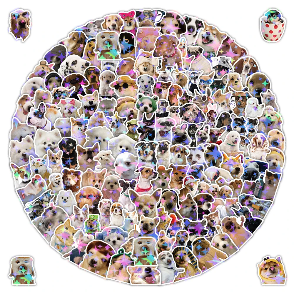 10/50/100/200 ชิ้นสุนัขตลกมีมสติกเกอร์สำหรับเด็กกราฟฟิตี้เครื่องเขียนกระเป๋าเดินทางโทรศัพท์แล็ปท็อปสมุดภาพกันน้ำสติกเกอร์น่ารัก
