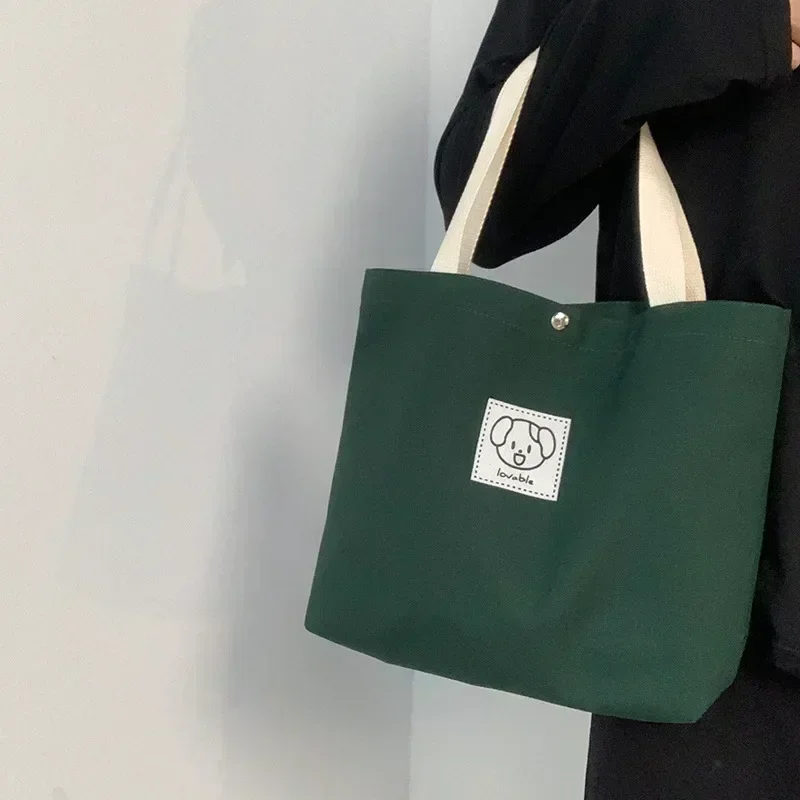 SSN1 Bolsos de mano de lona a la moda para mujer 2024, tela de algodón pequeña japonesa, bonito Picnic de viaje a mano para mujer