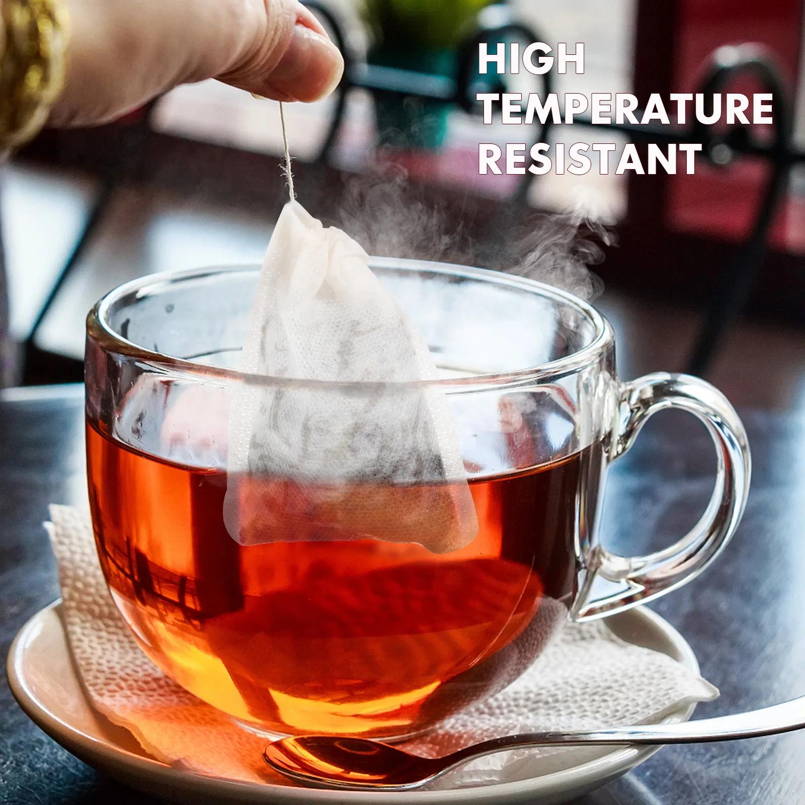 

200pcs Empty Tea Filter Bags With Drawstring For Loose Leaf Tea Flower Coffee Diy Penetration Safe Material