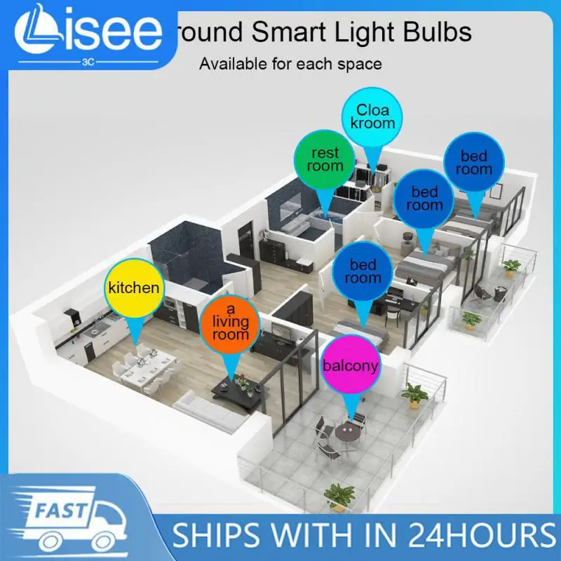 Smart Led Bulb -25℃ To 45℃ High Color Rendering No Strobe Health Eye Care Voice Control Smart Home Led Light Bulbs 10w Tuya Bulb